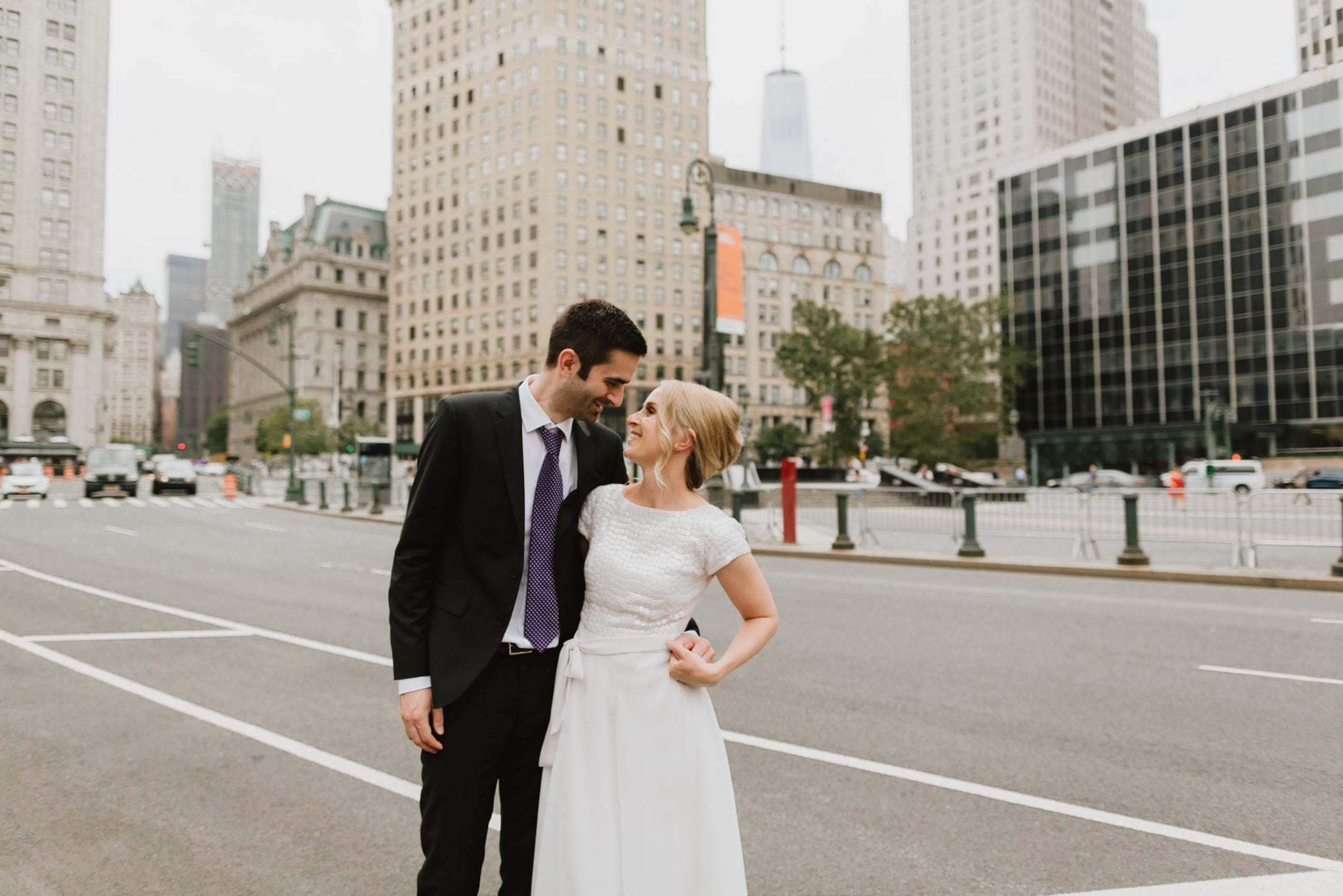 NYC City Hall wedding photos in downtown NYC
