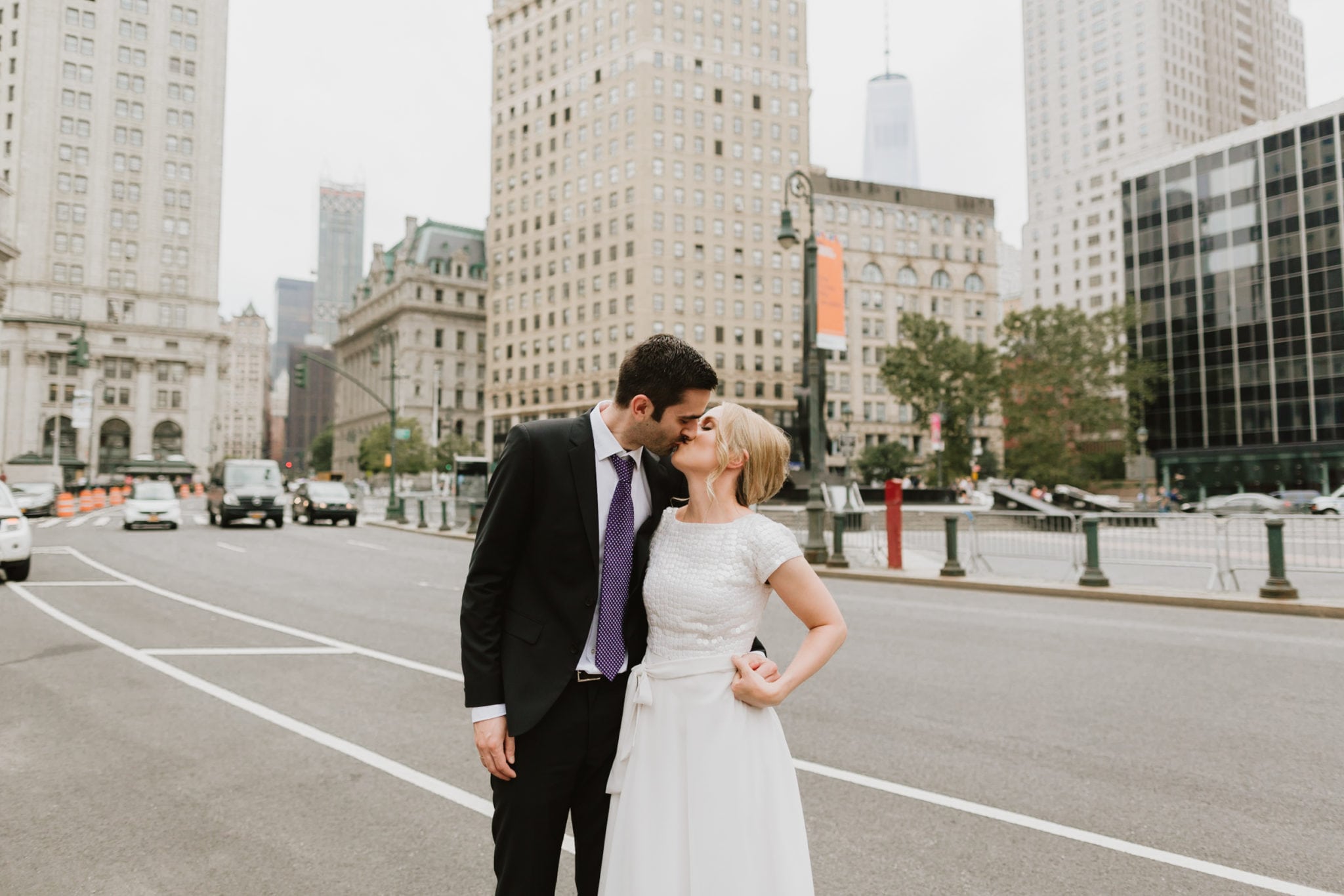 NYC City Hall wedding photos in downtown NYC