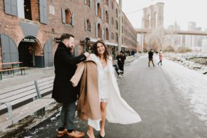 DUMBO NYC wedding couple