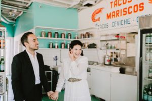 Tacombi Montauk Wedding couple