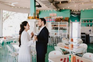 Tacombi Montauk Wedding bride and groom