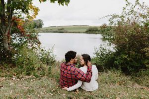 Couple engaged in Connecticut Apple orchard