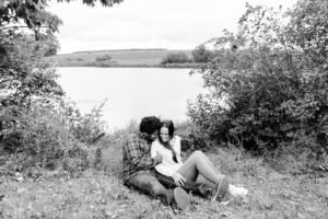 Couple engaged in Connecticut Apple orchard