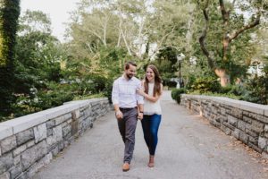 Manhattan engaged couple