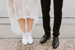 groom and bride rain boots