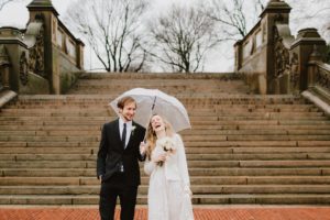 Bethesda fountain bride and groom