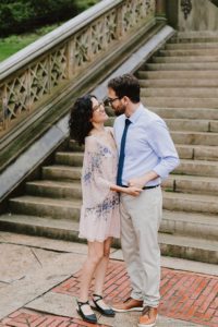 Bethesda fountain wedding couple