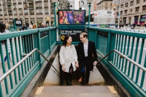 Flatiron engaged couple