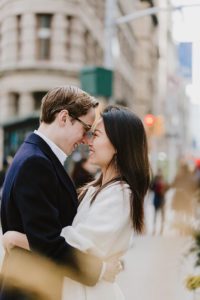 Flatiron engaged couple