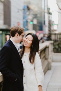 New York Public Library engaged couple