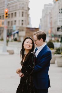 Flatiron engaged couple