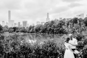 Central Park Wedding bride and groom