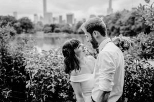 Central Park Wedding bride and groom