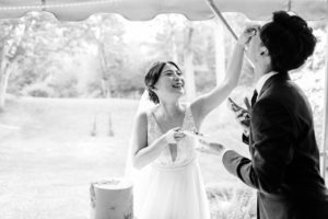 MIT Endicott House wedding couple