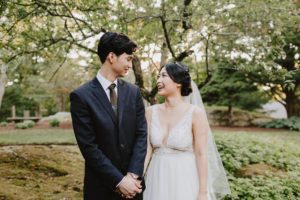 MIT Endicott House wedding couple