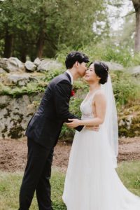 MIT Endicott House wedding couple
