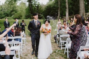 MIT Endicott House wedding couple