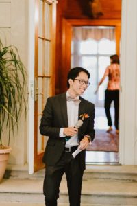 MIT Endicott House wedding couple