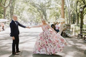 Central Park Wedding bride and groom