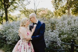 Central Park Wedding bride and groom