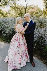 Central Park Wedding bride and groom