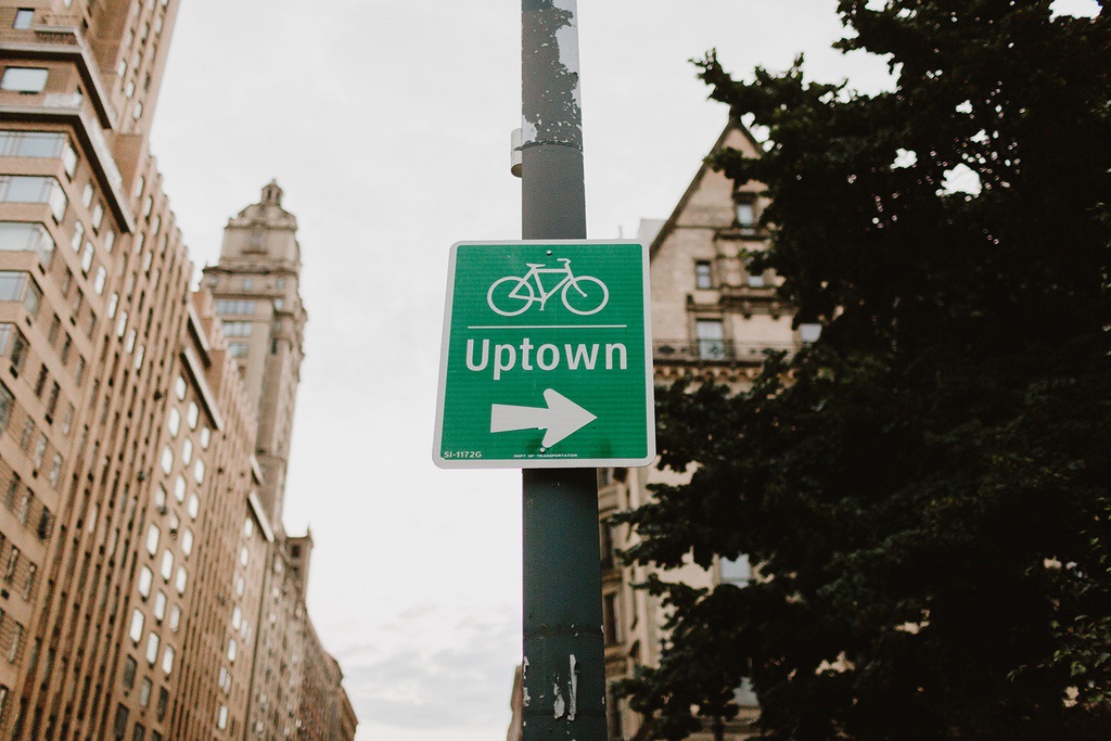 uptown nyc sign