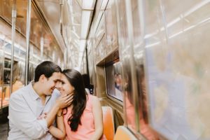 NYC Subway engagement photos