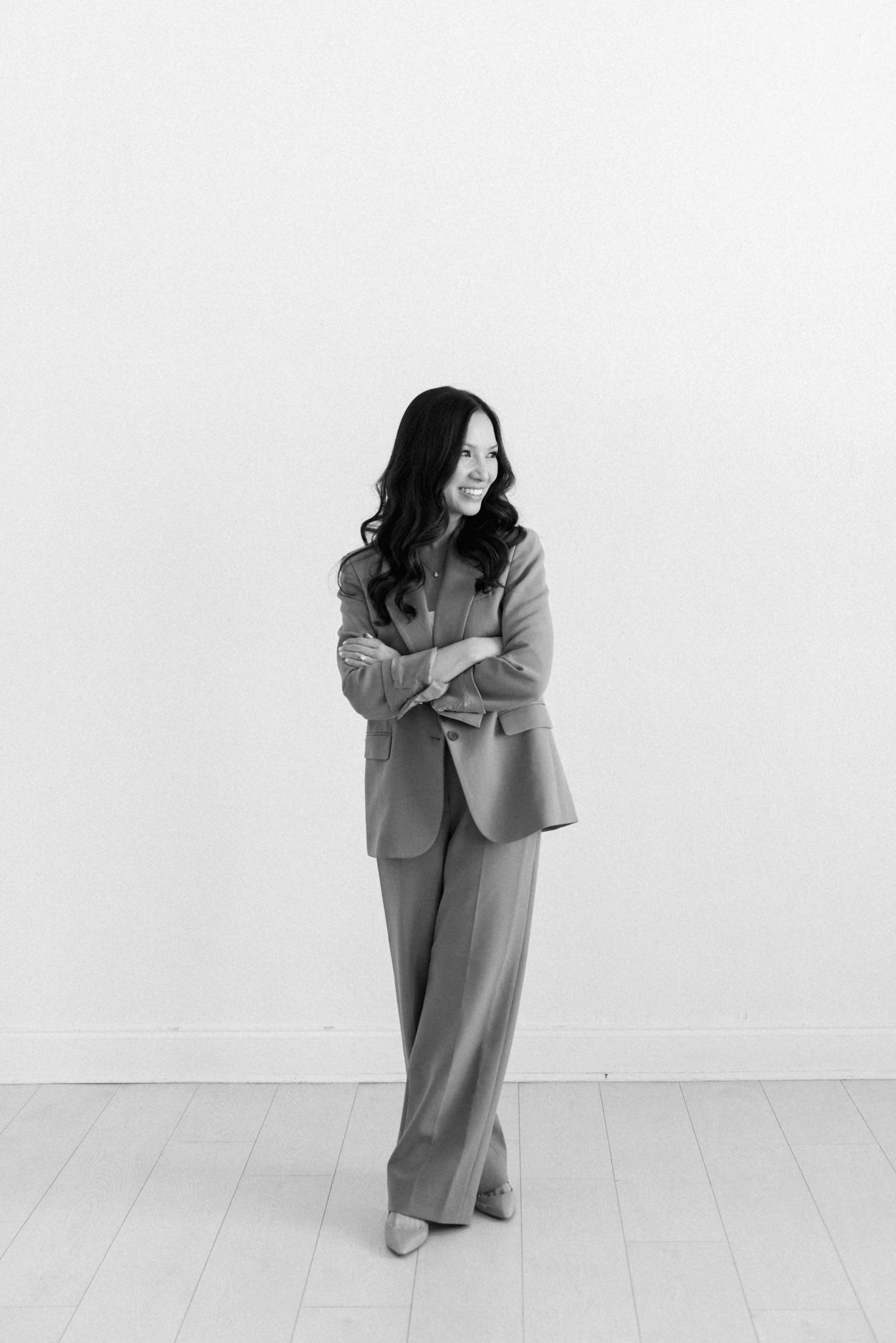 A studio personal branding photoshoot