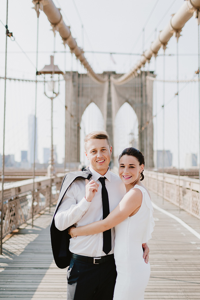 brooklyn bridge elopement photos