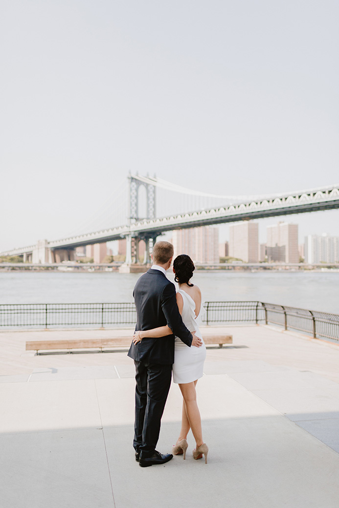 brooklyn bridge elopement photos