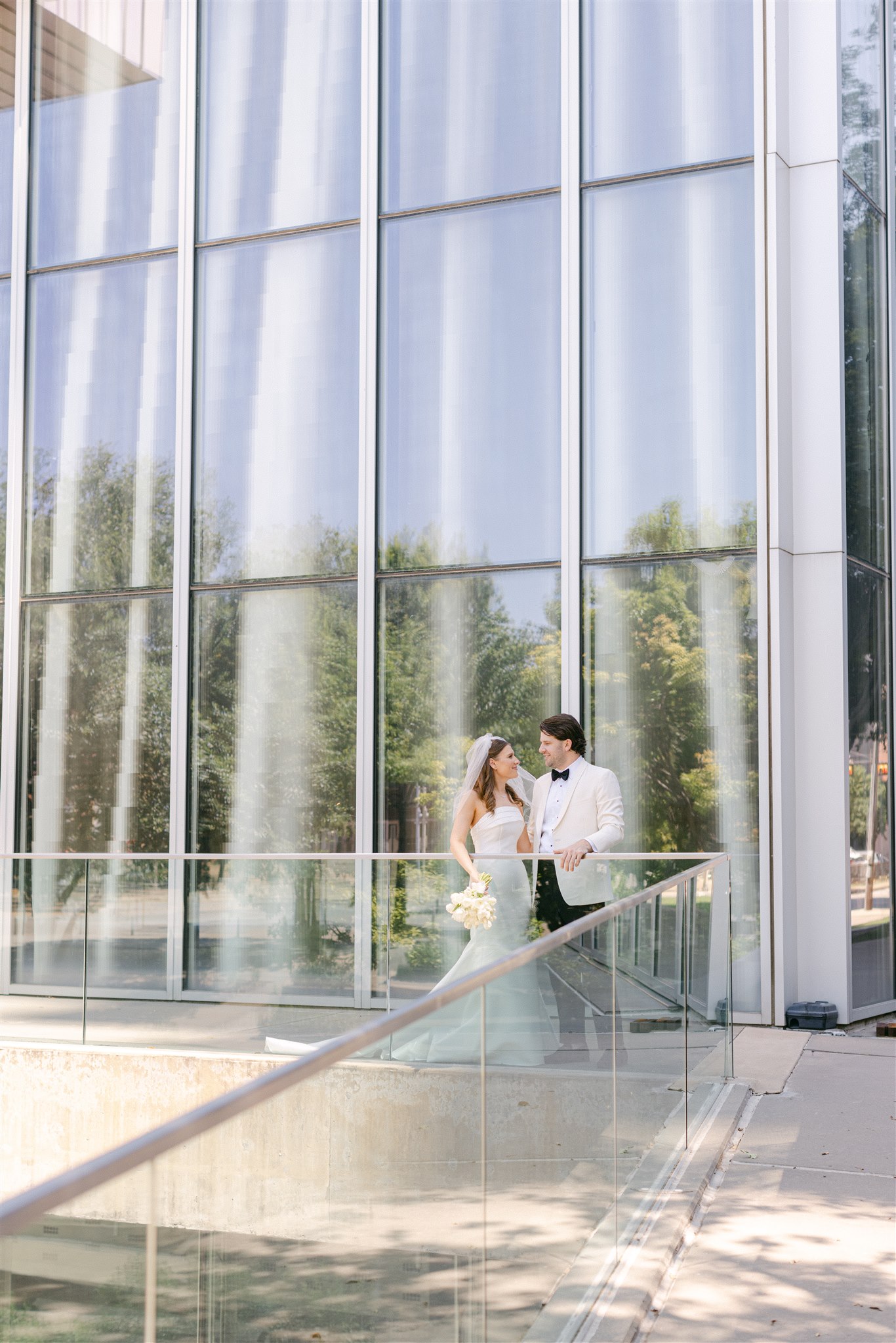 bride and groom portraits at Wyly Theatre