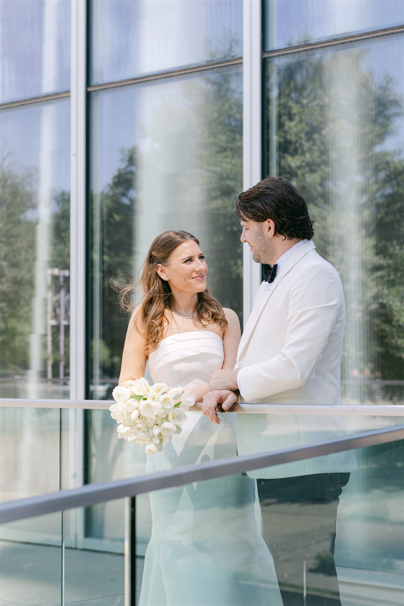 bride and groom portraits at Wyly Theatre