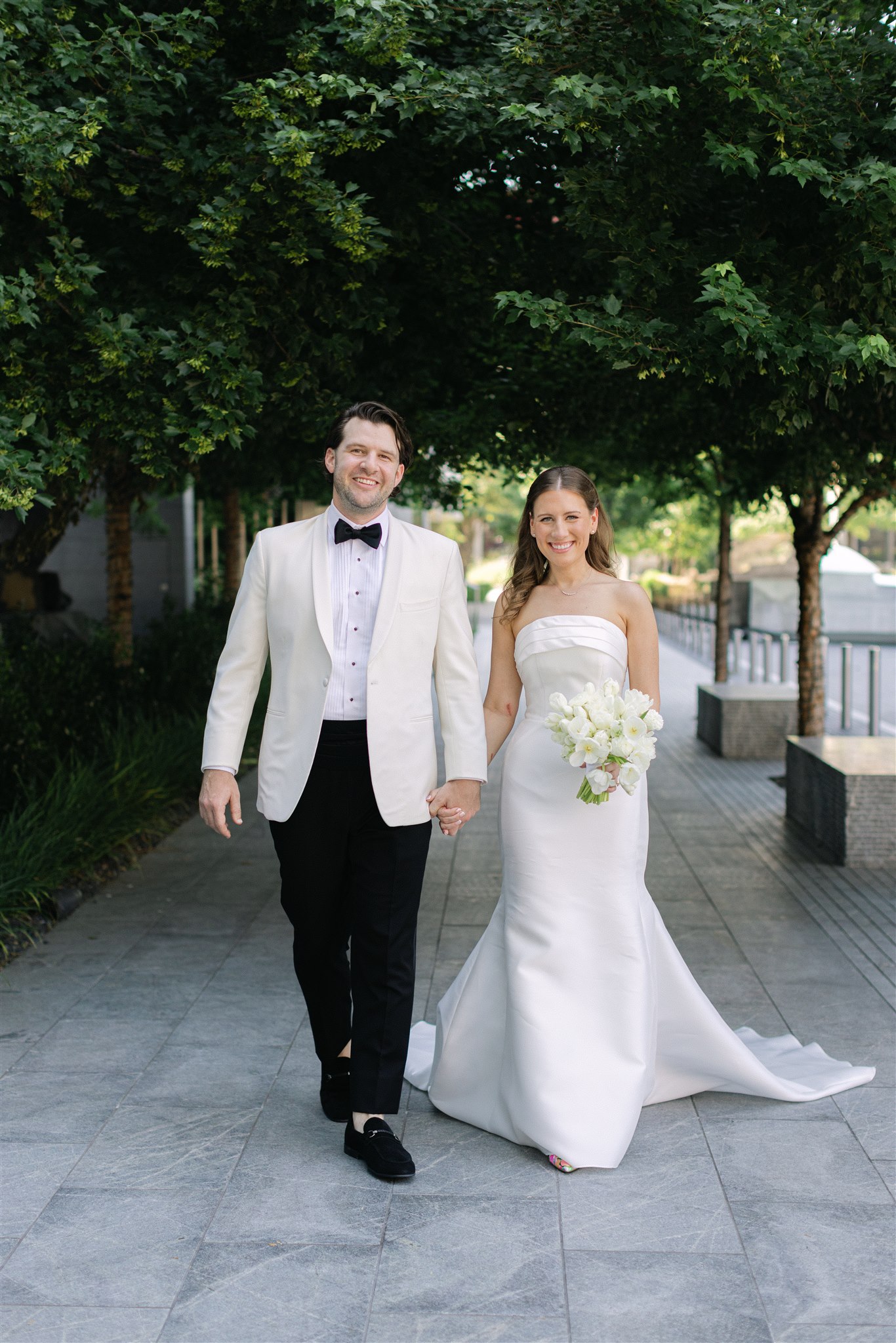 bride and groom portraits at Wyly Theatre