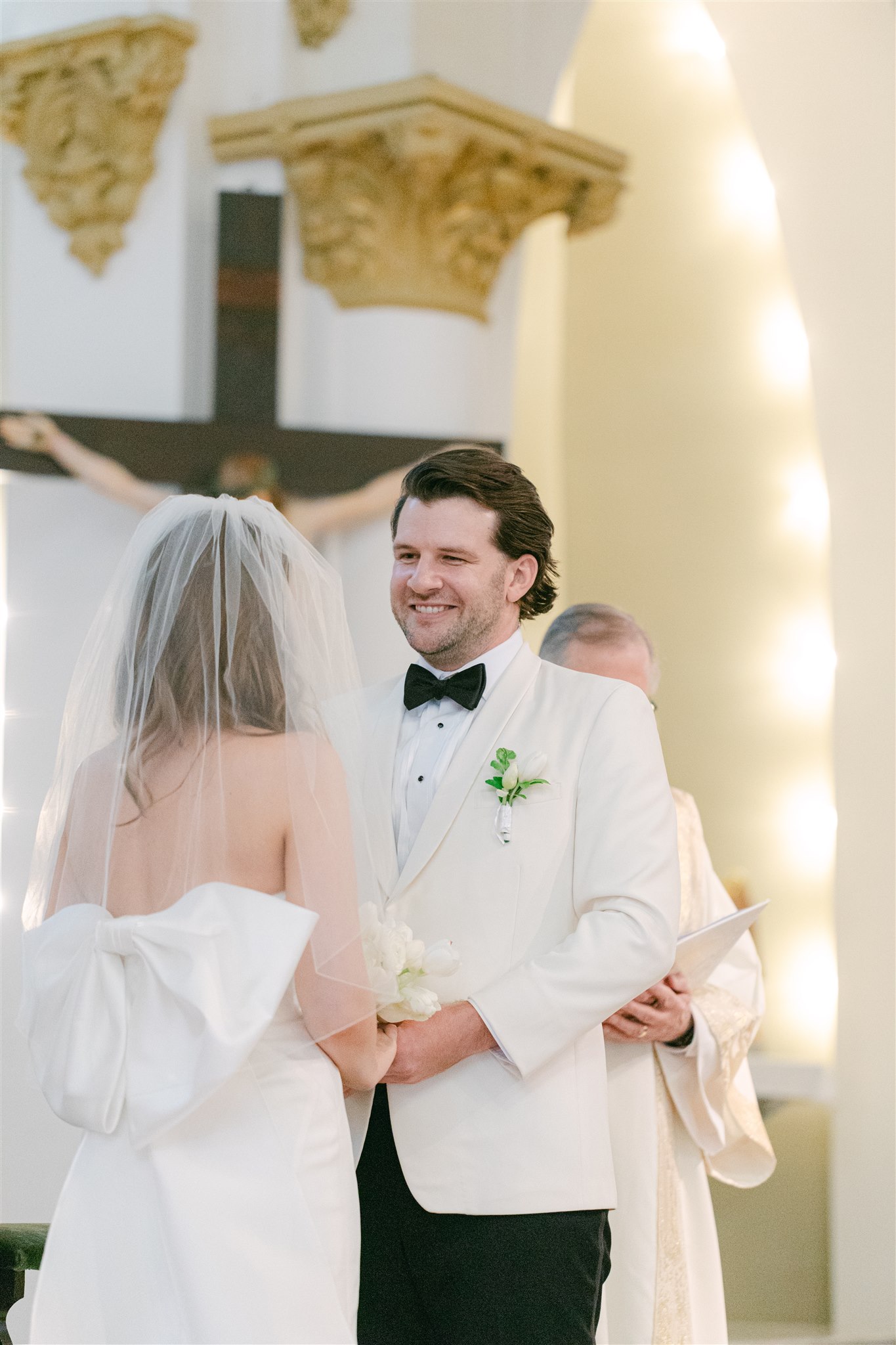 bride and groom during their wedding ceremony