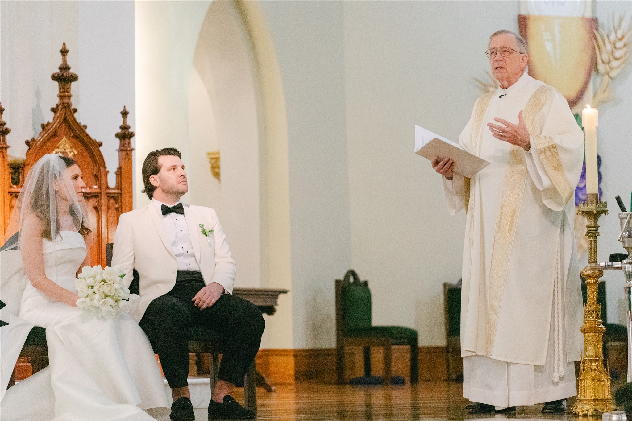 bride and groom during their wedding ceremony