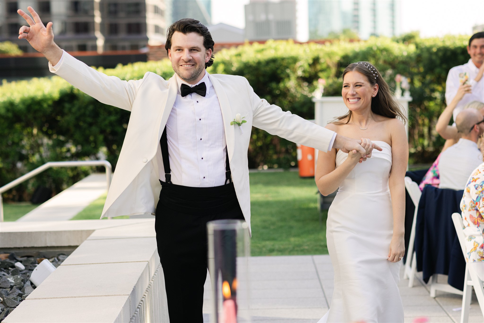 bride and groom grand entrance