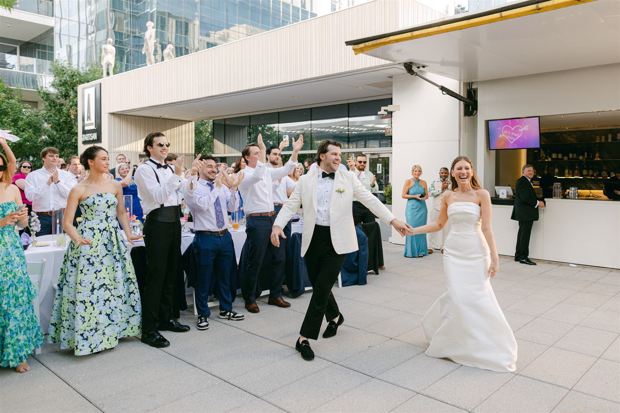 bride and groom first dance