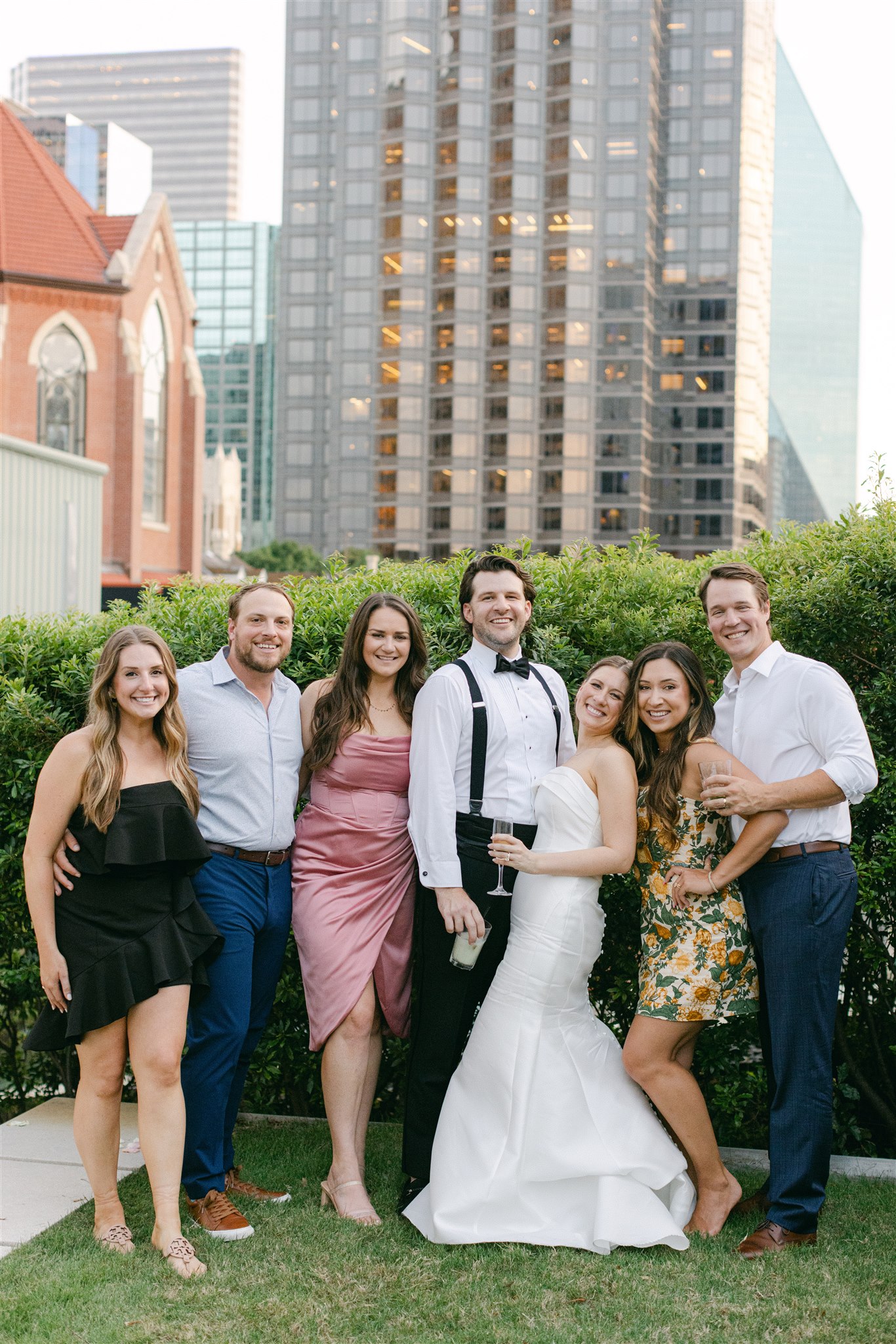 bride and groom pictures with guests