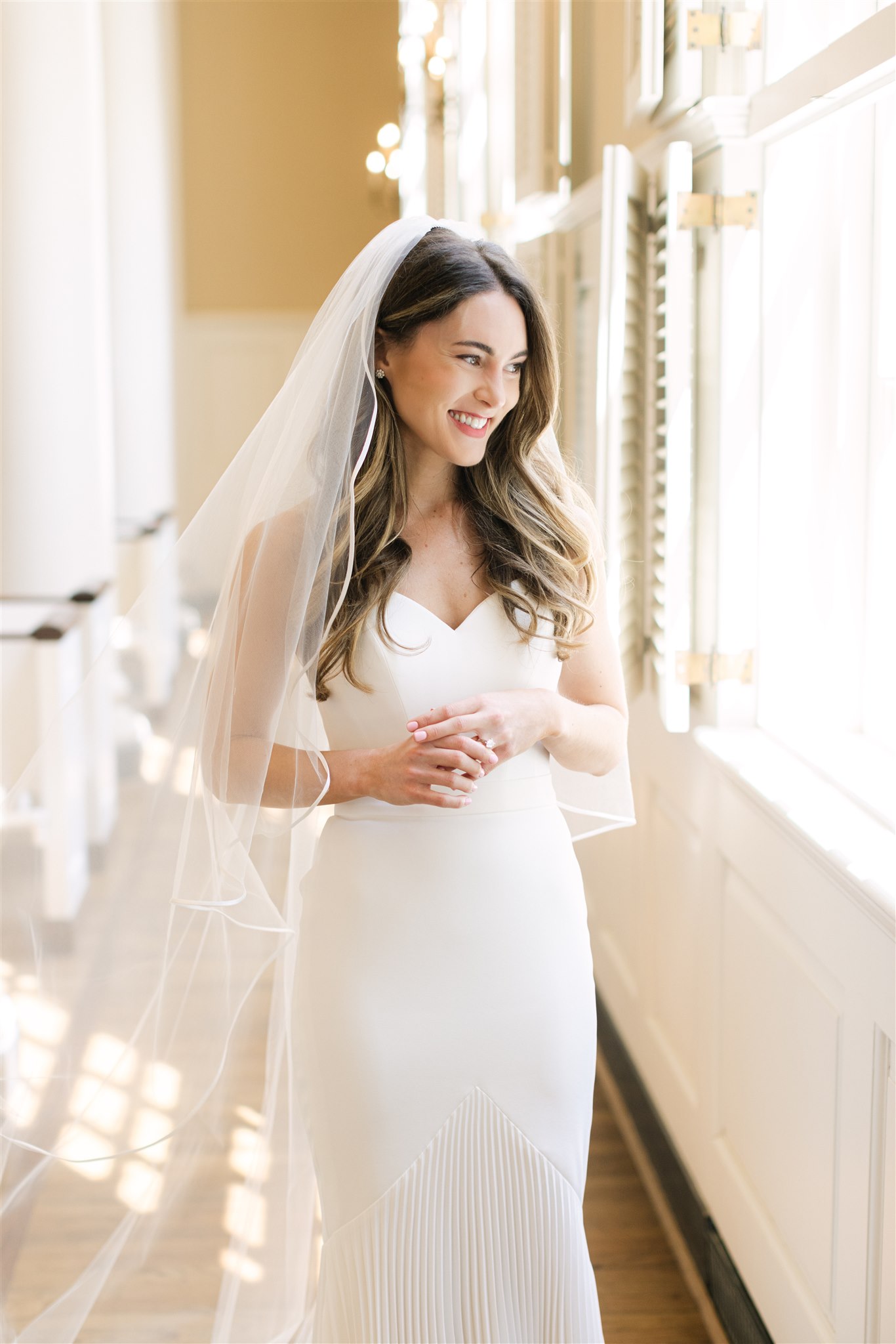 bridal portraits at the Perkins Chapel in dallas texas