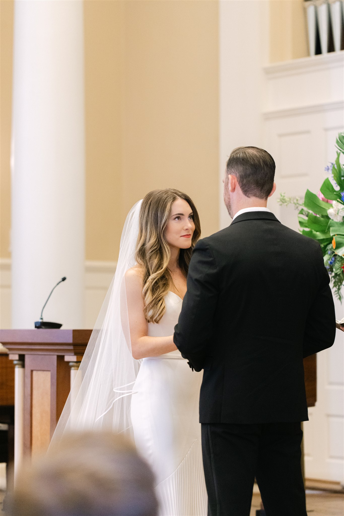 bride and groom during their wedding ceremony