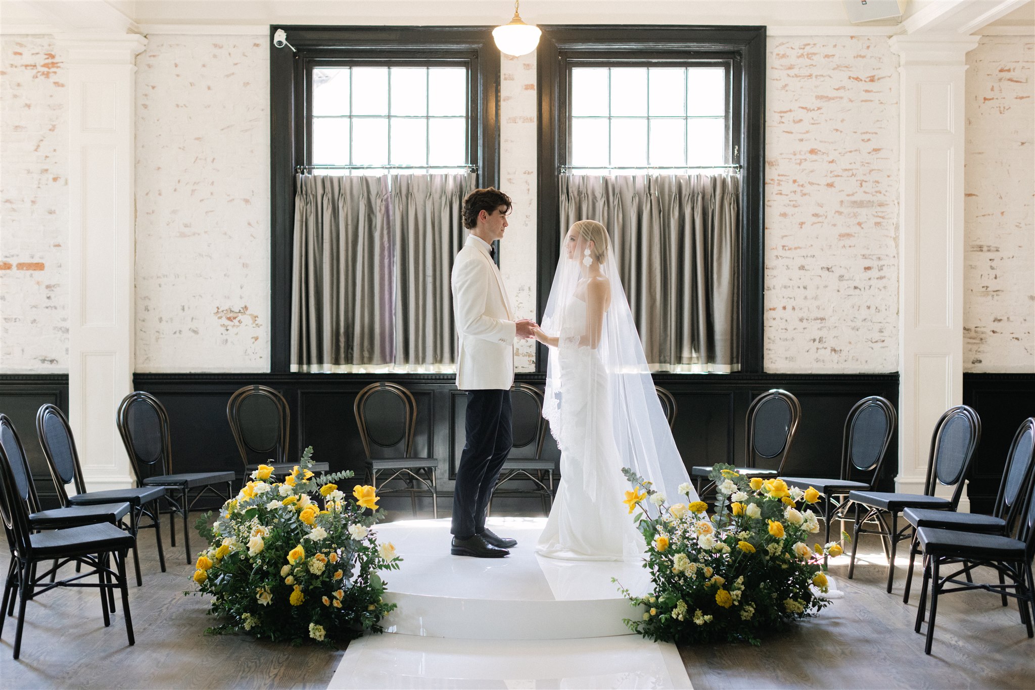 A wedding ceremony at The Mason Dallas