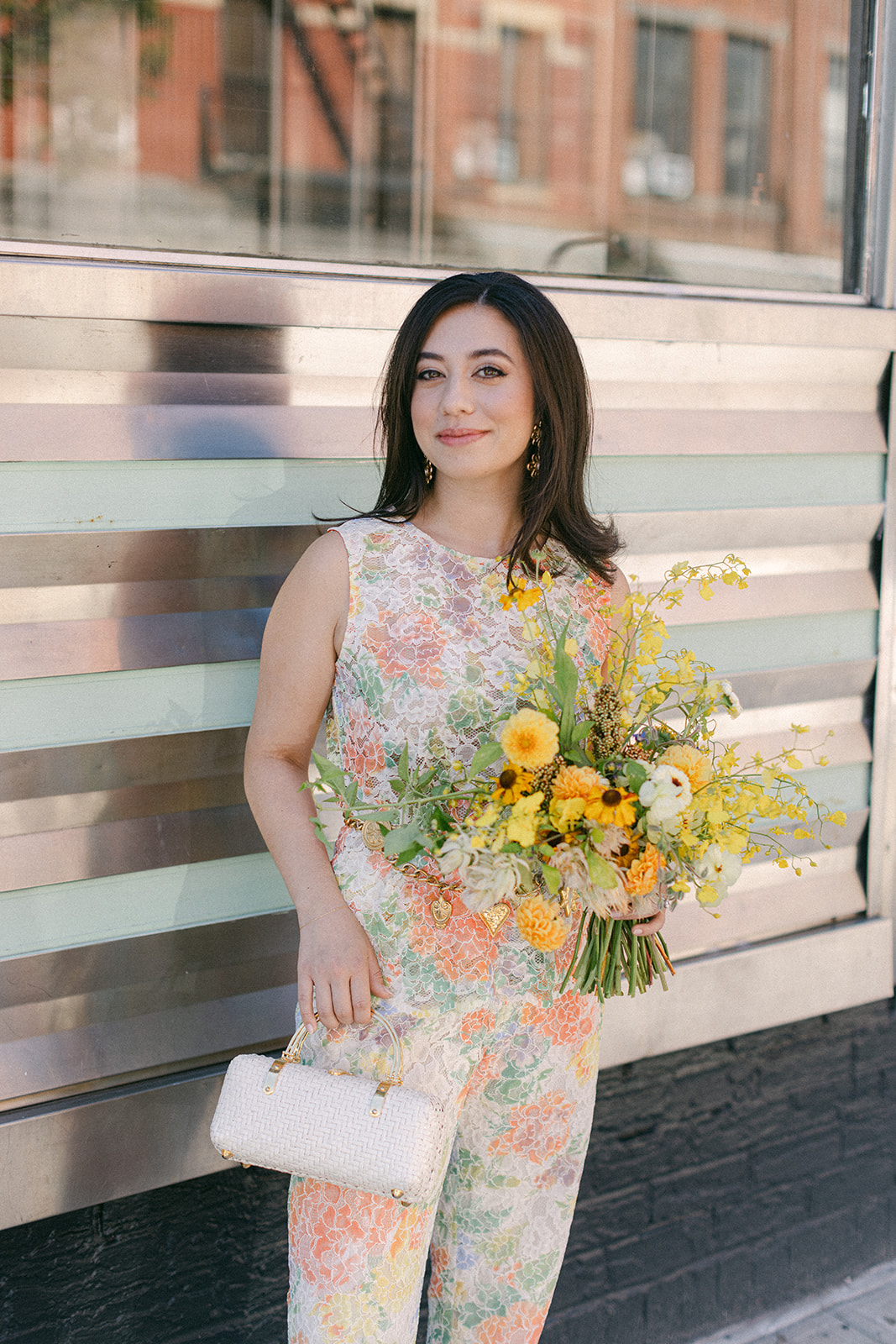 Bridal portraits after their European inspired elopement in NYC