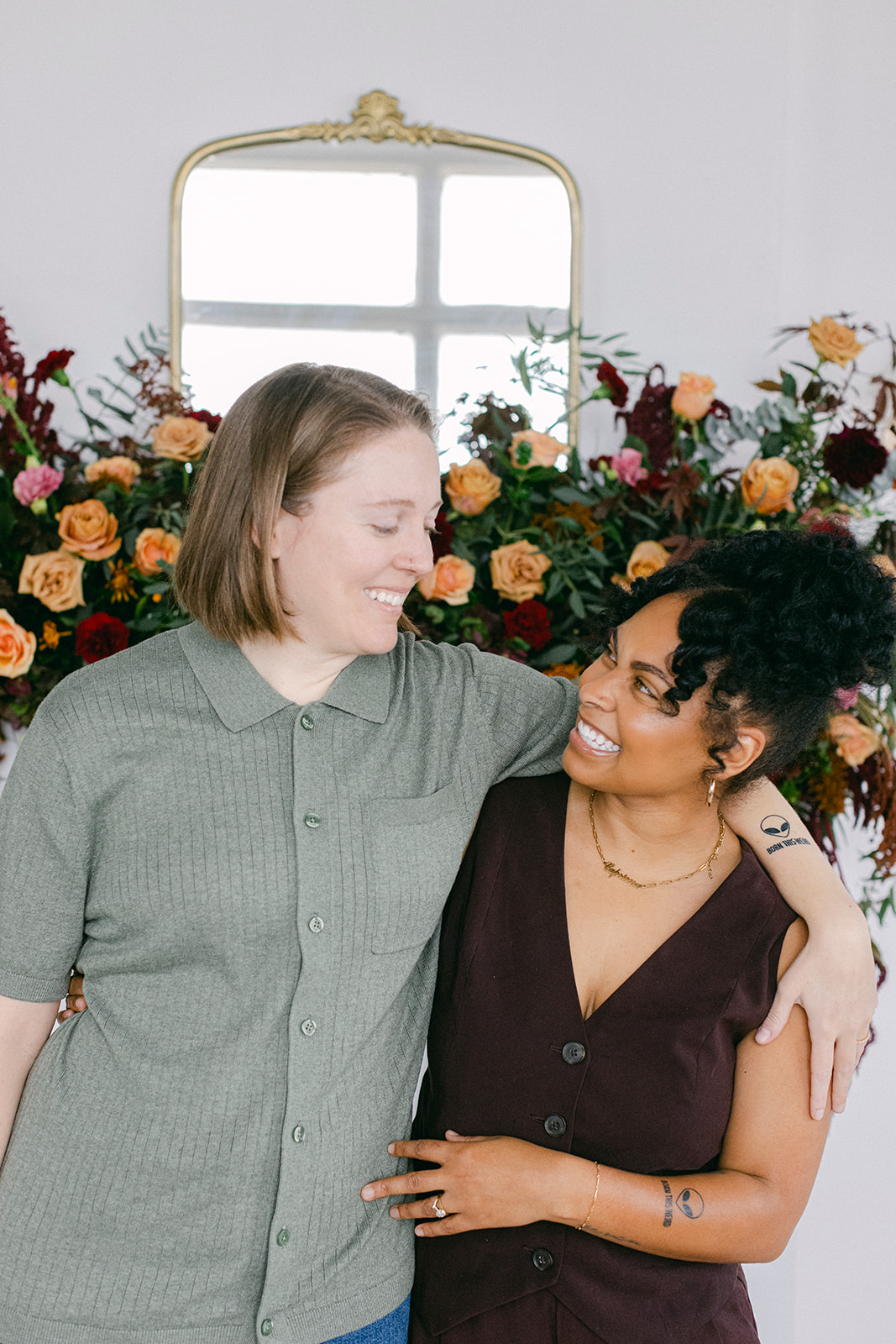 A queer couple at The Lumen Room Home in Dallas, Texas