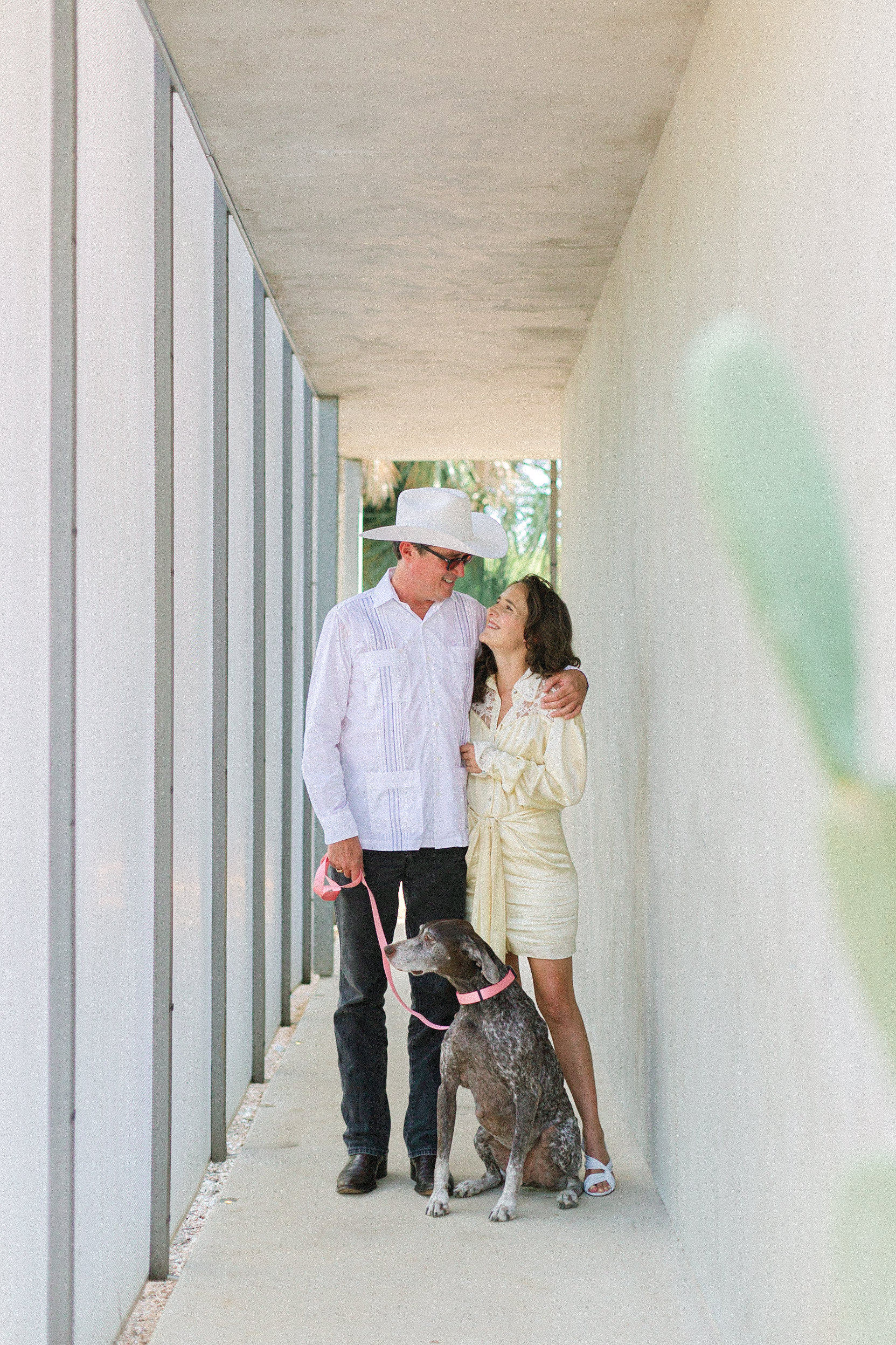 A bride and groom engagement pictures before their wedding day