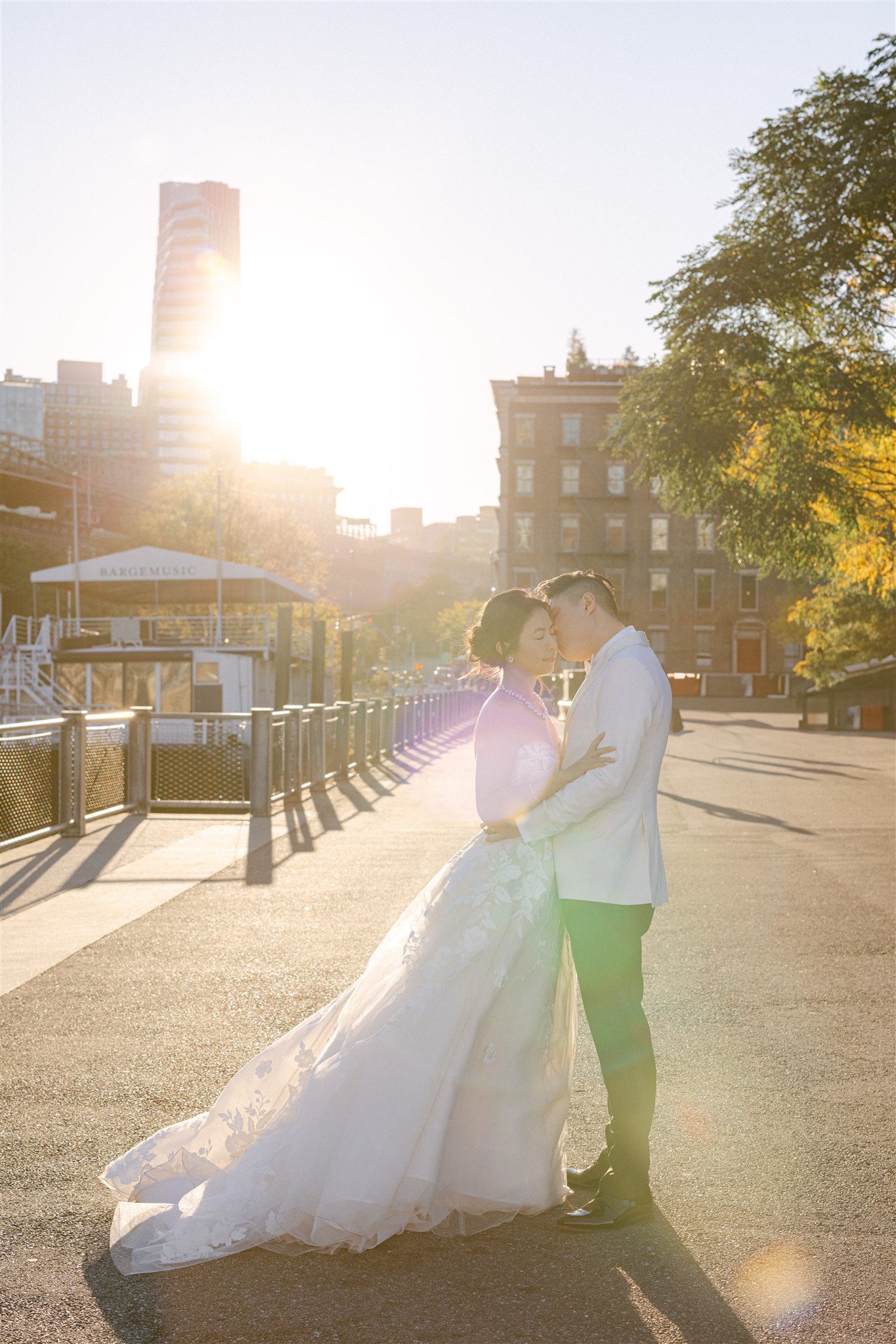 Wedding photos of a couple in NYC