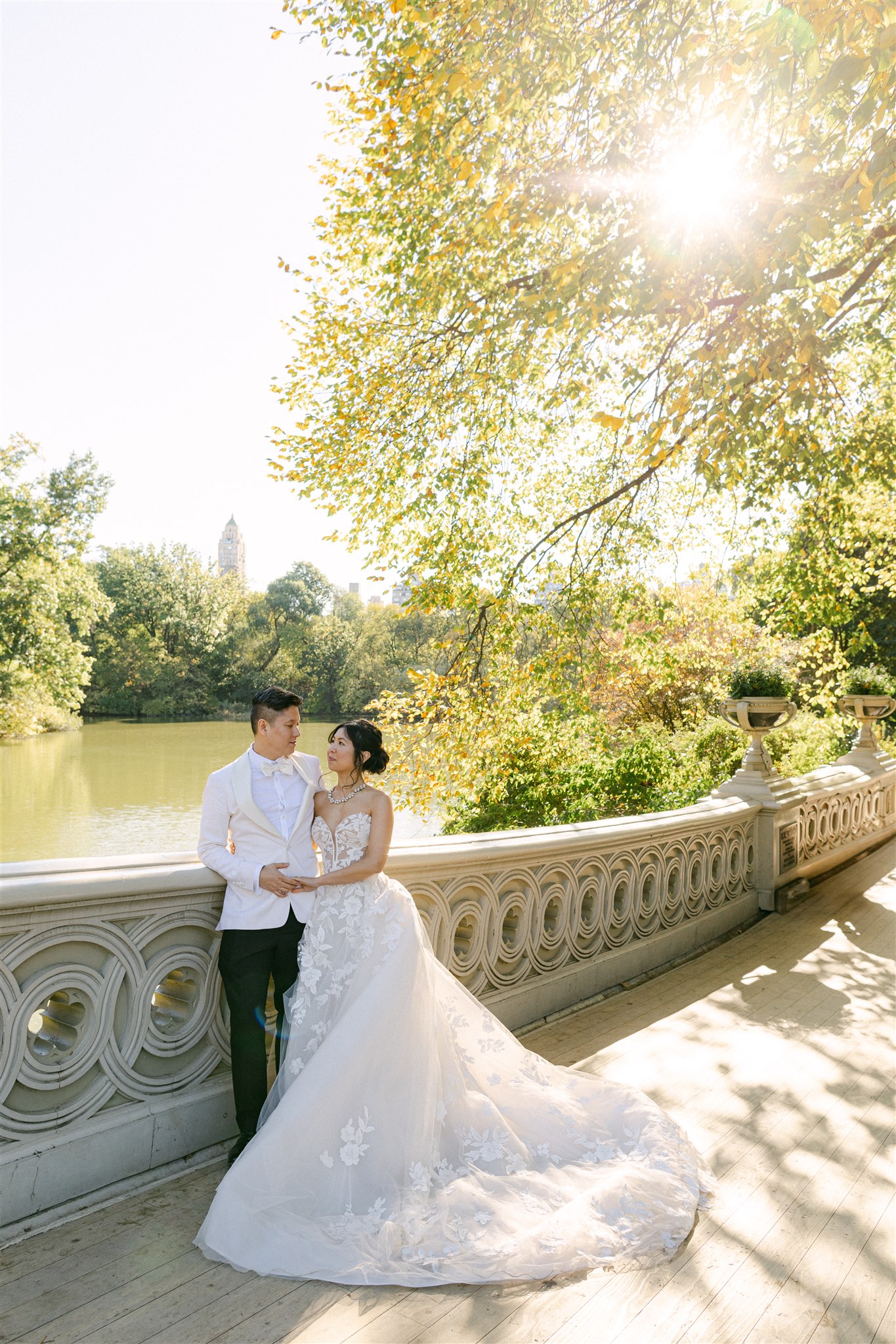 Wedding photos of a couple in NYC