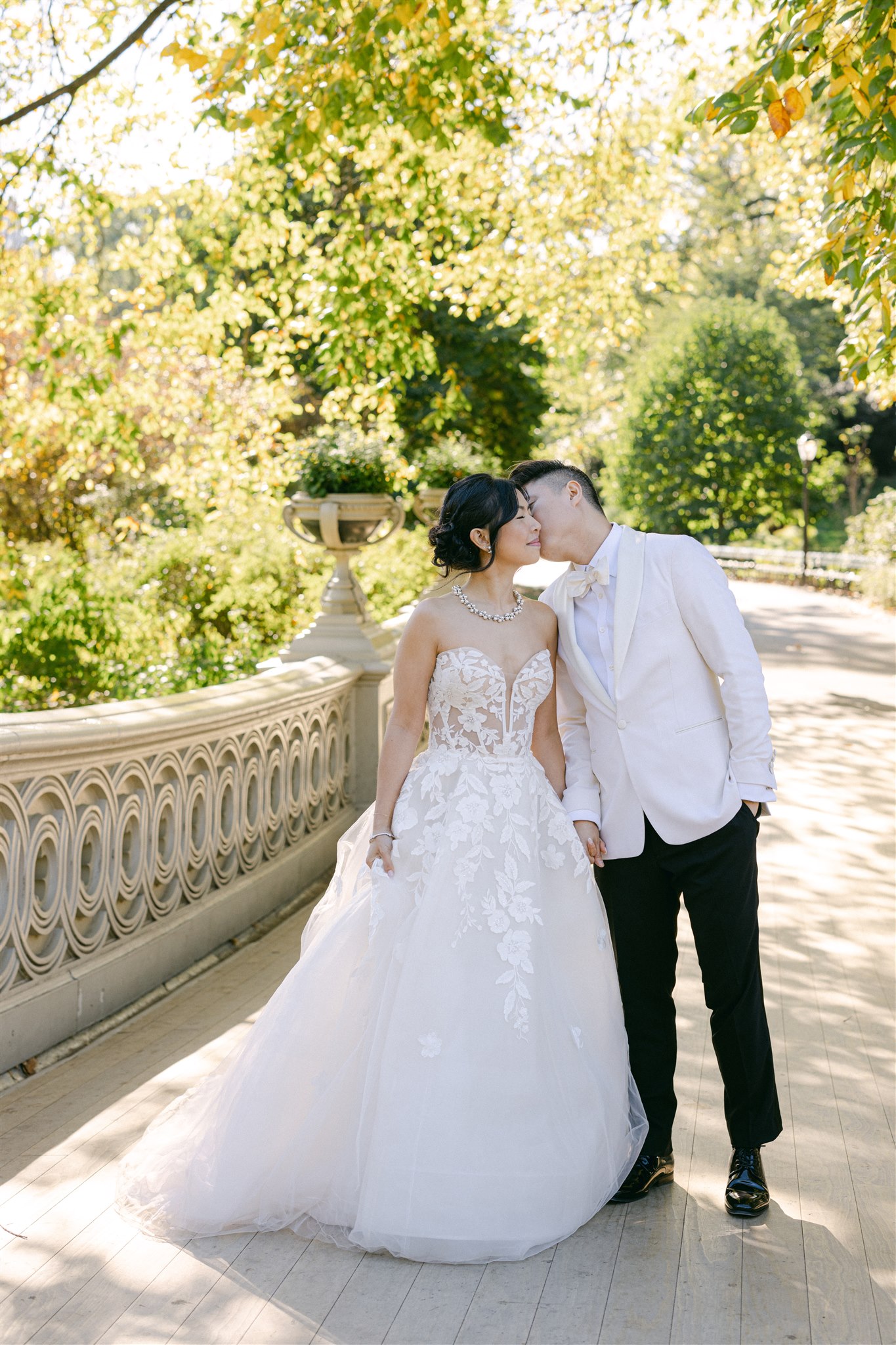 Wedding photos in central park in New York City