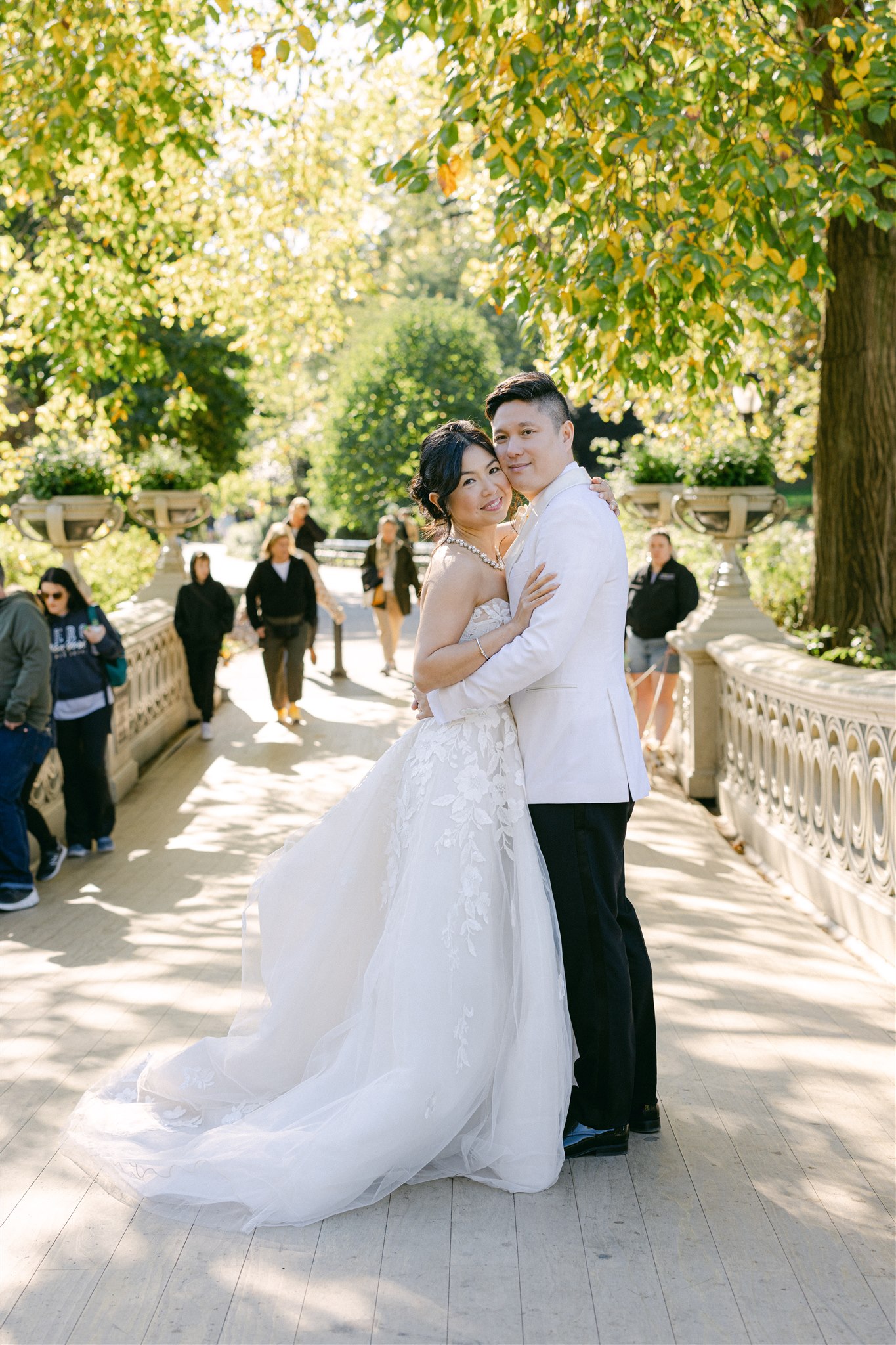 Wedding photos of a couple in NYC