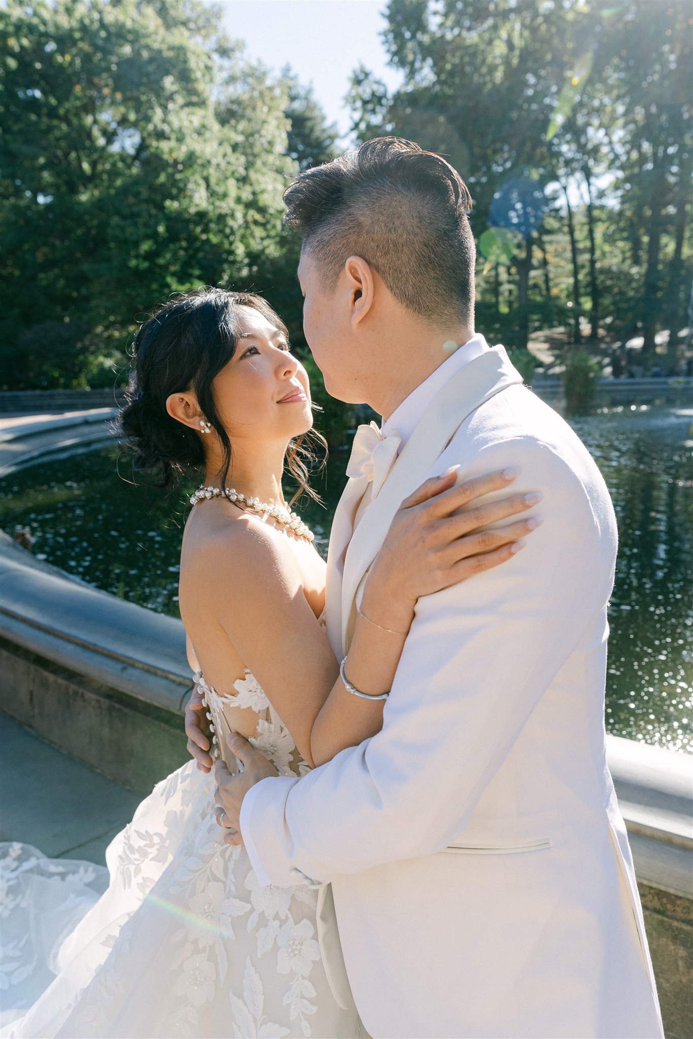 Wedding photos of a couple in NYC