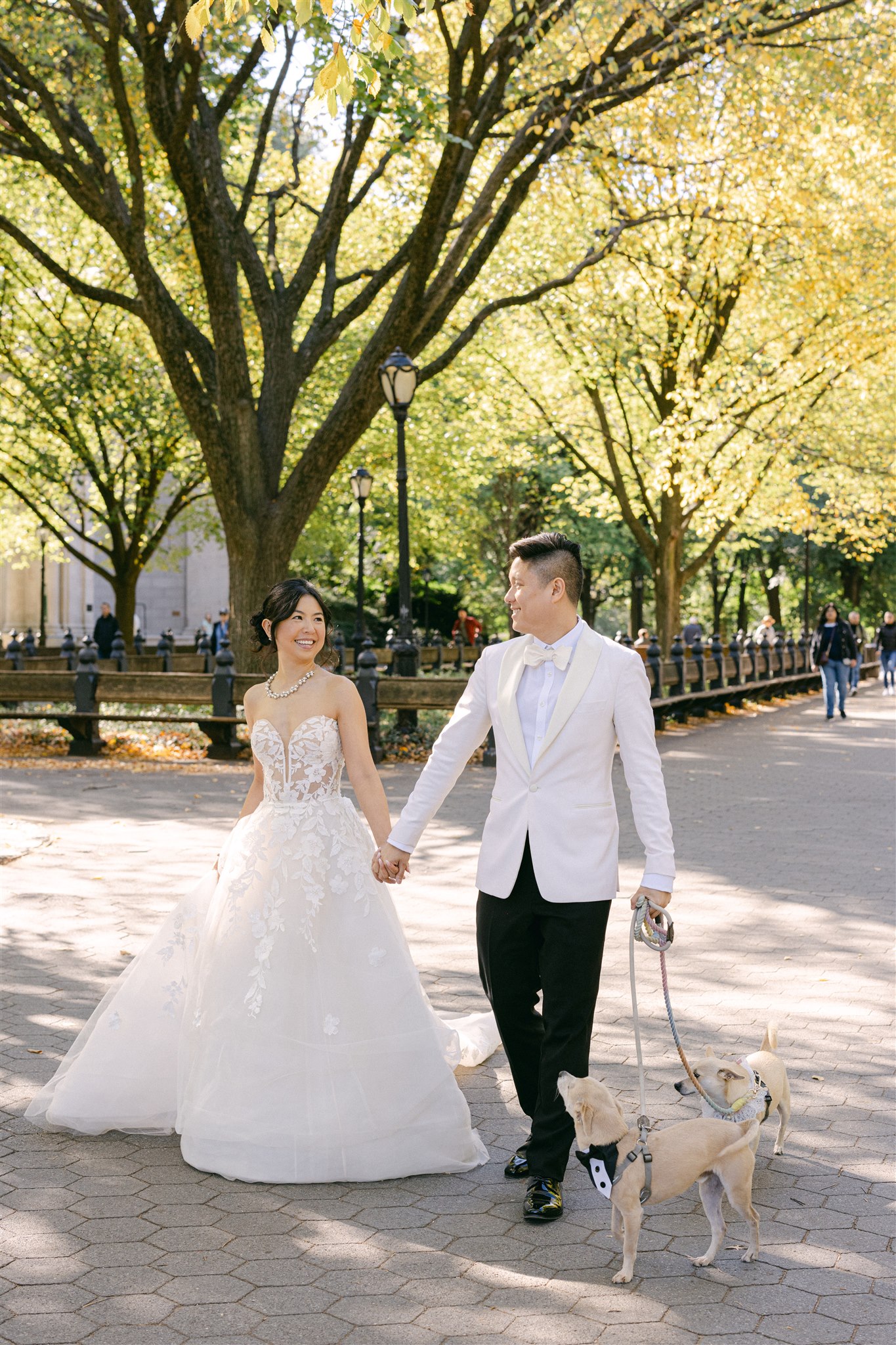 Wedding photos in central park in New York City